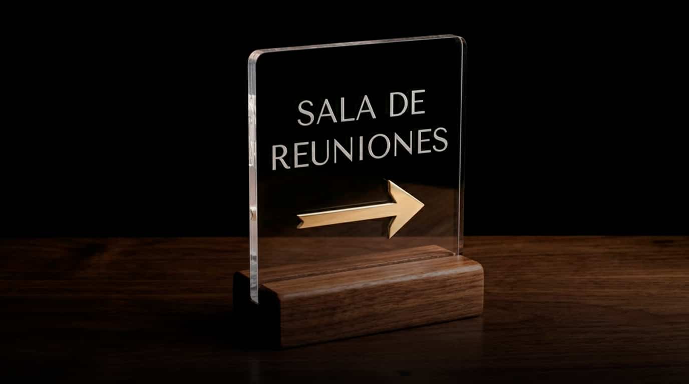Señalética y merchandising corporativo con láser para empresas